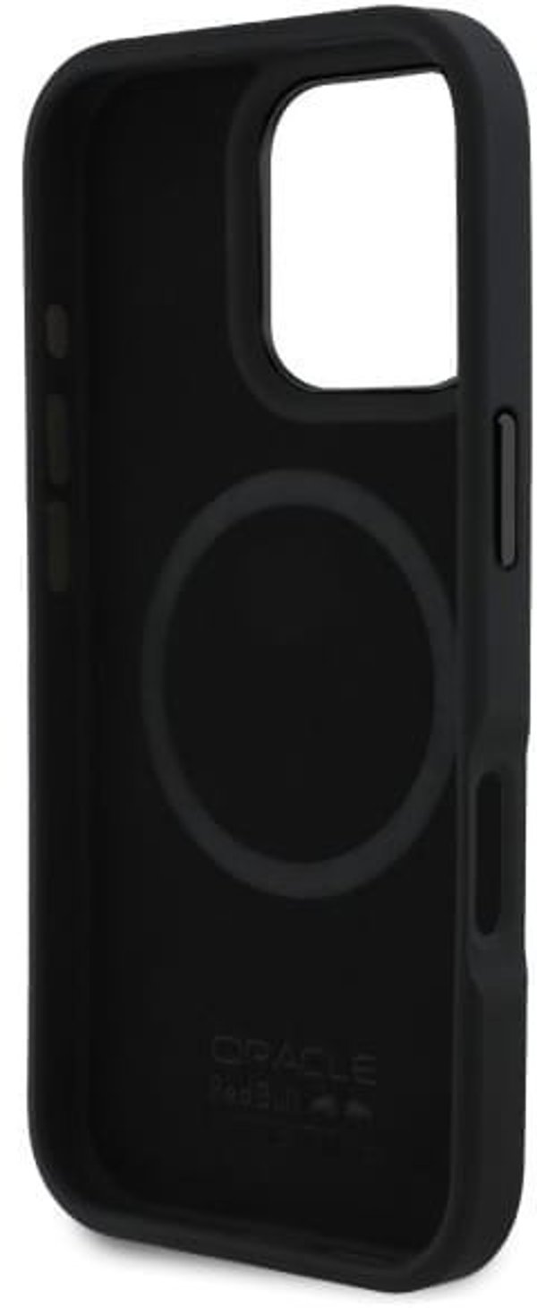 Red Bull RBHMP16L24PUILVR iPhone 16 Pro  6.3" hardcase granatowy/navy Leather Red Ring MagSafe