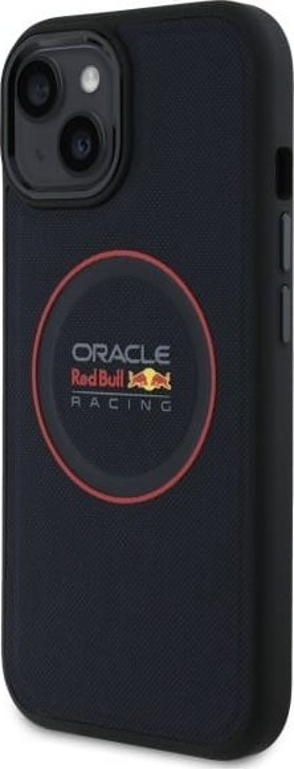 Red Bull RBHMP15S24PUILVR iPhone 15 6.1" σκληρή θήκη μπλε ναυτικό/ναυτικό Δερμάτινο Κόκκινο Δαχτυλίδι MagSafe