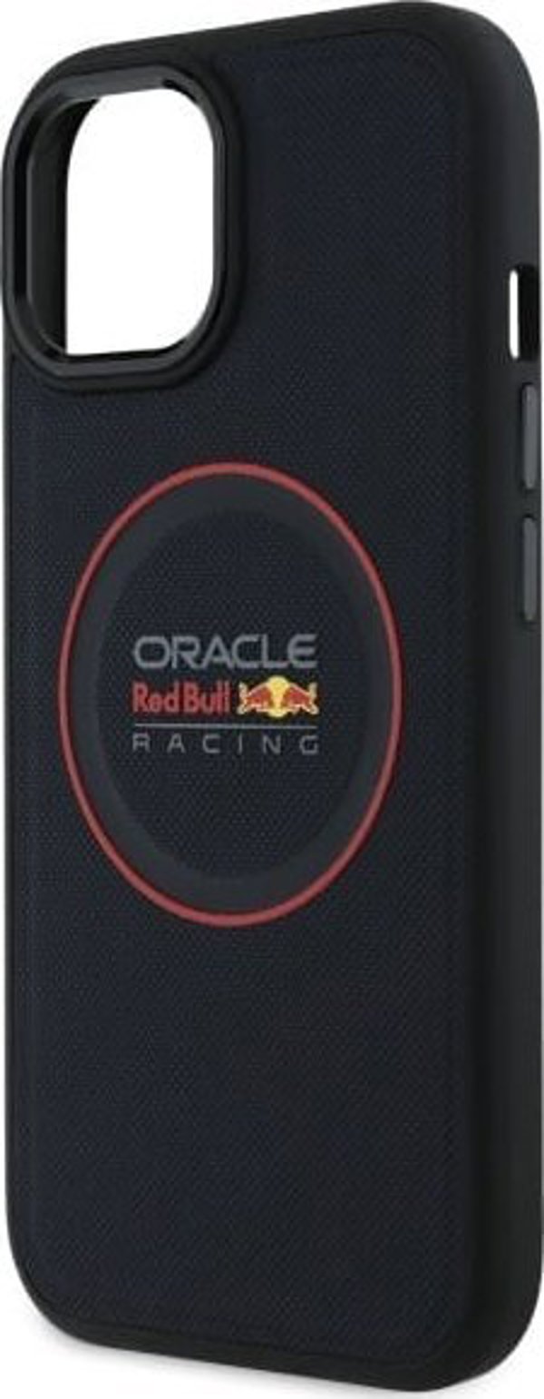 Red Bull RBHMP15S24PUILVR iPhone 15 6.1" σκληρή θήκη μπλε ναυτικό/ναυτικό Δερμάτινο Κόκκινο Δαχτυλίδι MagSafe