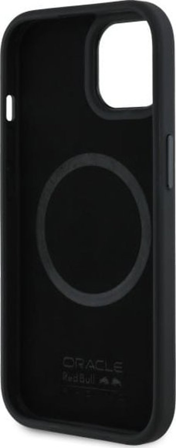 Red Bull RBHMP15S24PUILVR iPhone 15 6.1" σκληρή θήκη μπλε ναυτικό/ναυτικό Δερμάτινο Κόκκινο Δαχτυλίδι MagSafe