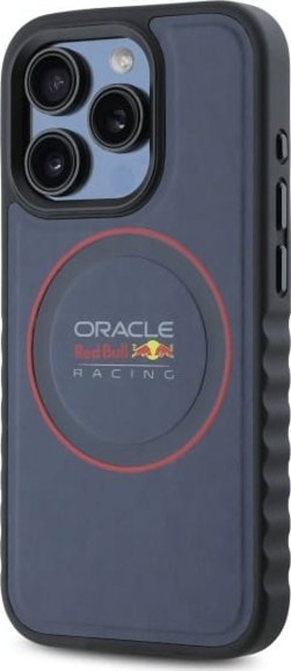 Red Bull Θήκη για iPhone 15 Pro Max 6.7" MagSafe Δερμάτινη Σκληρή - Μπλε Ναυτικό/Κόκκινο