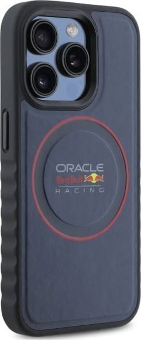 Red Bull Θήκη για iPhone 15 Pro Max 6.7" MagSafe Δερμάτινη Σκληρή - Μπλε Ναυτικό/Κόκκινο