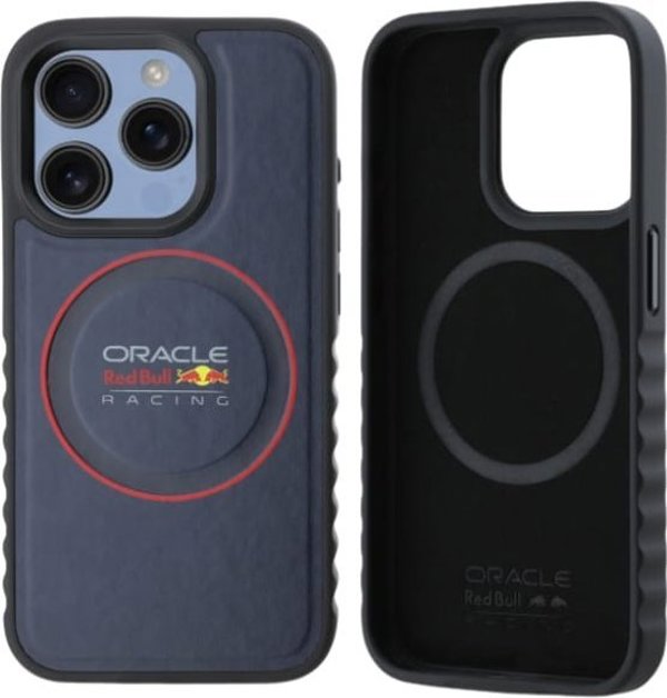 Red Bull Θήκη για iPhone 15 Pro Max 6.7" MagSafe Δερμάτινη Σκληρή - Μπλε Ναυτικό/Κόκκινο