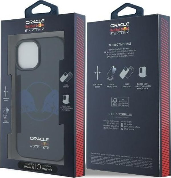 Red Bull RBHMP15S24HIDBV iPhone 15 6.1" σκληρή θήκη navy blue/navy IML Two Bulls MagSafe