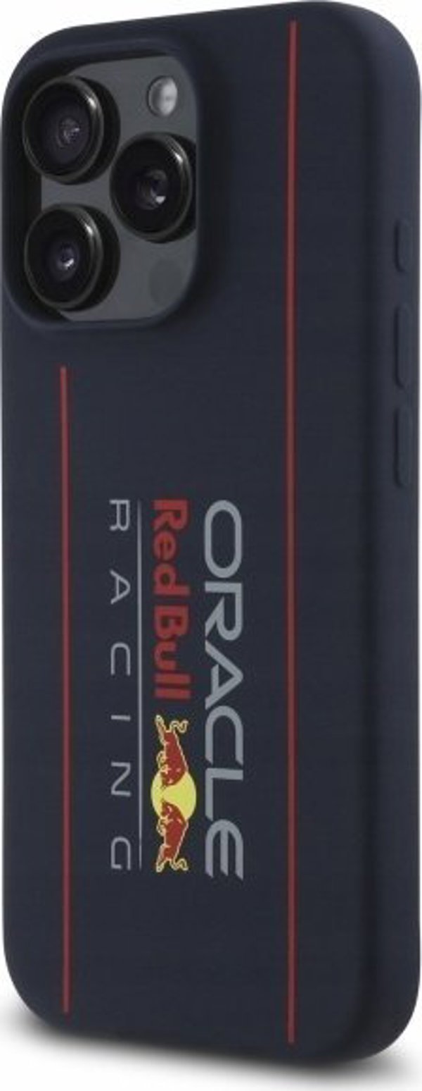 Red Bull Θήκη MagSafe για iPhone 16 Pro Max 6.9", Σκληρή Σιλικόνη, Μπλε Ναυτικό, Κάθετο Λογότυπο