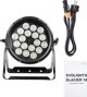 Εξωτερικός Προβολέας LED RGBWA UV 18x12W IP65 για Ρυθμικό Φωτισμό