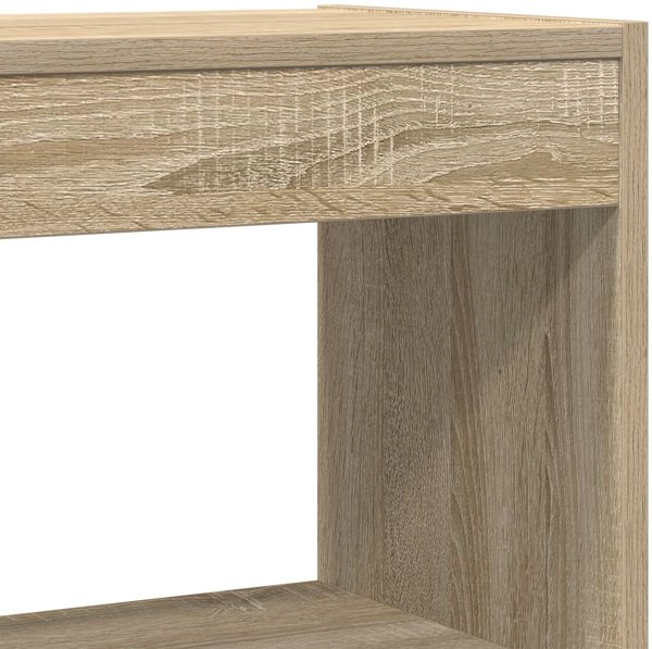 vidaXL Ράφι Sonoma Oak από ξύλινο σύνθετο υλικό, 100x30x198 εκ
