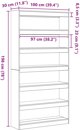 vidaXL Ράφι Sonoma Oak από ξύλινο σύνθετο υλικό, 100x30x198 εκ