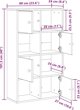 vidaXL Ράφι Τοίχου 60x24x101,5 cm, Απόχρωση Τσιμέντου, από Συνθετικό Ξύλο