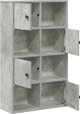 vidaXL Ράφι Τοίχου 60x24x101,5 cm, Απόχρωση Τσιμέντου, από Συνθετικό Ξύλο