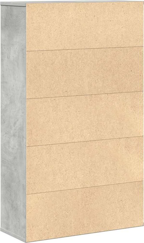 vidaXL Ράφι Τοίχου 60x24x101,5 cm, Απόχρωση Τσιμέντου, από Συνθετικό Ξύλο