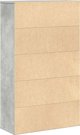 vidaXL Ράφι Τοίχου 60x24x101,5 cm, Απόχρωση Τσιμέντου, από Συνθετικό Ξύλο