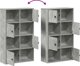 vidaXL Ράφι Τοίχου 60x24x101,5 cm, Απόχρωση Τσιμέντου, από Συνθετικό Ξύλο