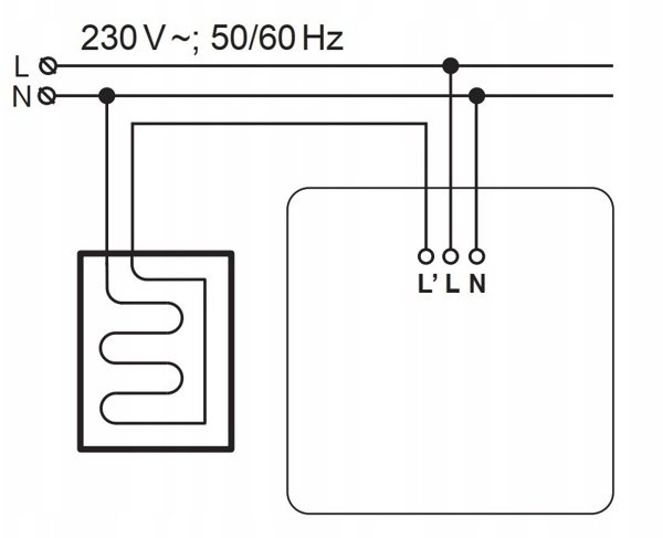 Regulator temperatury Wi-Fi czarny Supla GKW-02 SPL10000052