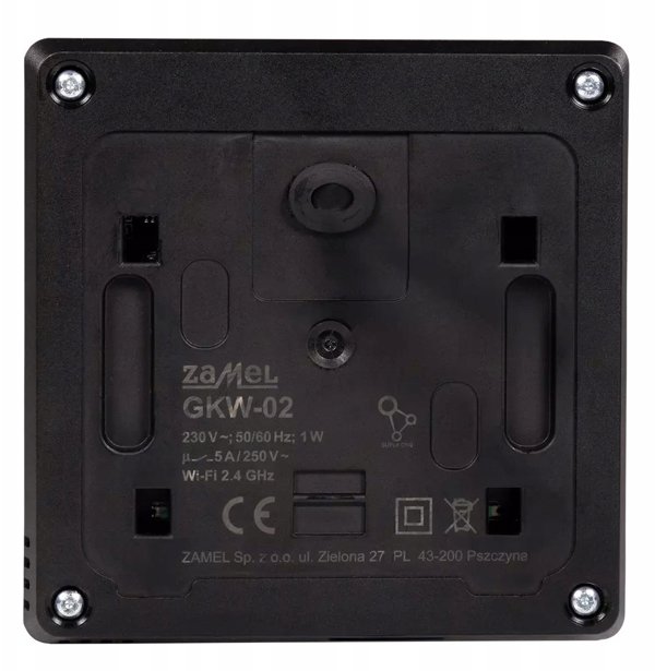 Regulator temperatury Wi-Fi czarny Supla GKW-02 SPL10000052
