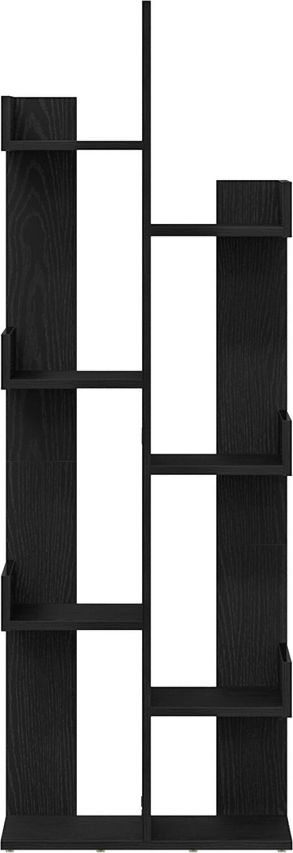 Ράφι vidaXL Μαύρη Δρυς, Ξύλινη Βιβλιοθήκη 48x25.5x140 εκ.