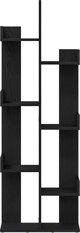 Ράφι vidaXL Μαύρη Δρυς, Ξύλινη Βιβλιοθήκη 48x25.5x140 εκ.