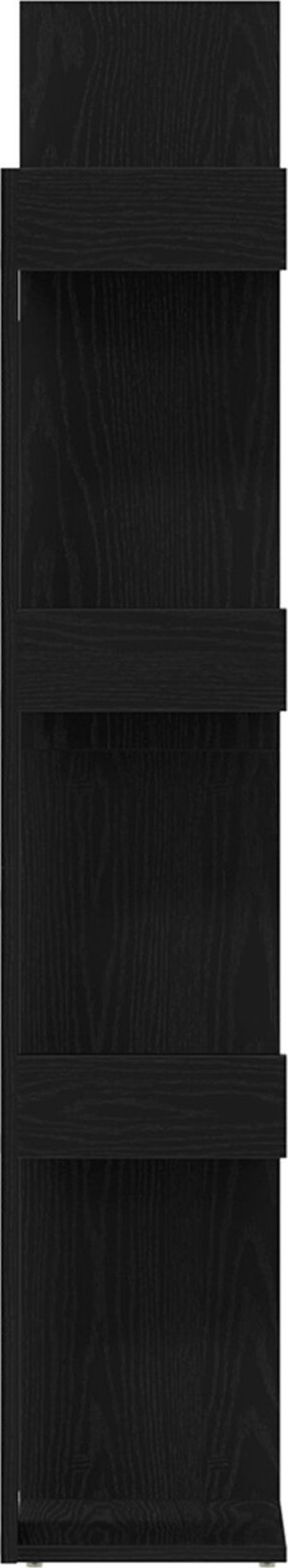 Ράφι vidaXL Μαύρη Δρυς, Ξύλινη Βιβλιοθήκη 48x25.5x140 εκ.