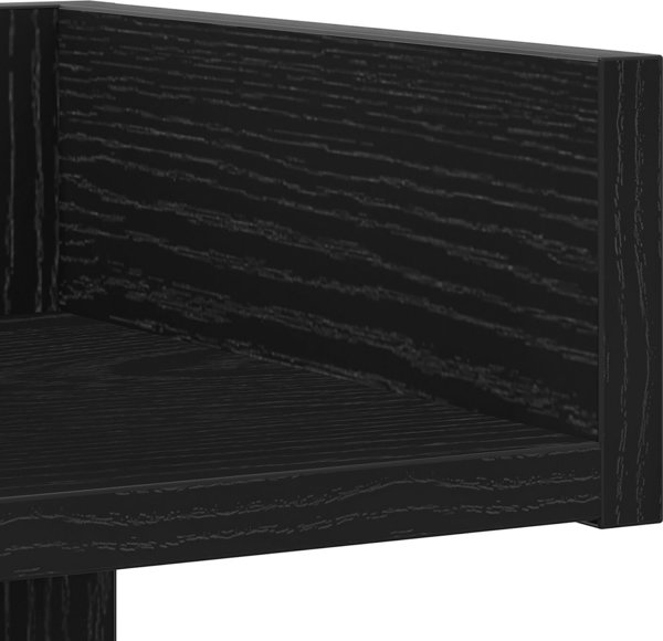 Ράφι vidaXL Μαύρη Δρυς, Ξύλινη Βιβλιοθήκη 48x25.5x140 εκ.