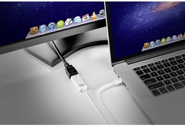 Renkforce RF-3697532, 0.5 m, Mini DisplayPort, HDMI, Male, Male, Straight