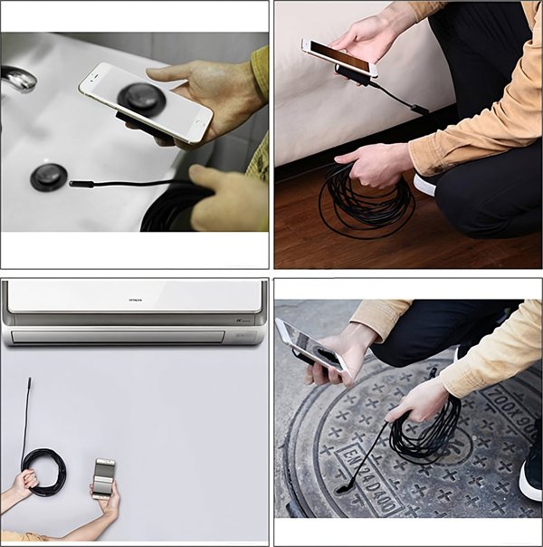 Retoo KAMERA INSPEKCYJNA ENDOSKOP ANDROID 5M Wi-Fi IP68 8MM