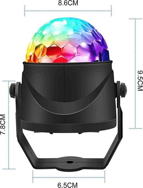 Retoo KULA DISCO DYSKOTEKOWA PROJEKTOR LED RGB + PILOT