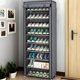 Retoo Υφασμάτινη ντουλάπα-ραφιέρα για παπούτσια, μεγάλη, αναδιπλούμενος οργανωτής με 9 ράφια