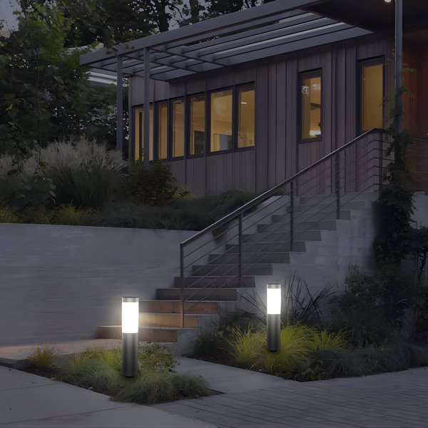 Retoo LED φωτιστικό κολώνα κήπου E27, εξωτερικό, στρογγυλό, 45 cm