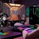 Retoo Βάση/στήριγμα για ακουστικά με RGB, USB hub