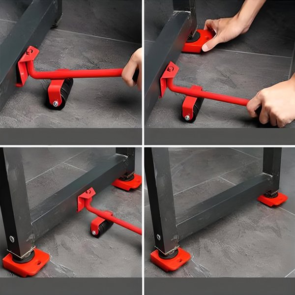 Retoo ZESTAW ROLKI DO TRANSPORTU PRZESUWANIA MEBLI 150KG