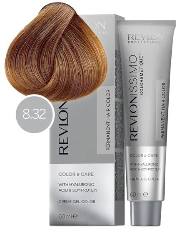 Revlon, Revlonissimo Colorsmetique, Permanent Hair Dye, 8.32 Light Golden Pearl Blonde, 60 ml For Women