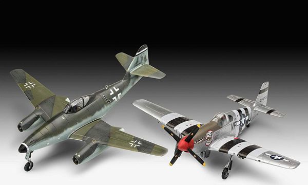 Revell Σετ Μοντελισμού Messerschmitt Me262 & P-51B Mustang, 2 Αεροπλάνα με Χρώματα, Πινέλο & Κόλλα