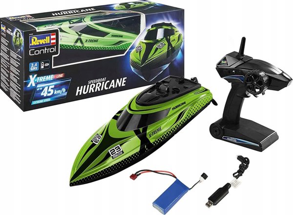 Revell X-TREME Speedboat HURRICANE Τηλεκατευθυνόμενο Σκάφος RC, Πράσινο/Μαύρο