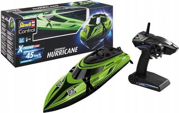 Revell X-TREME Speedboat HURRICANE Τηλεκατευθυνόμενο Σκάφος RC, Πράσινο/Μαύρο