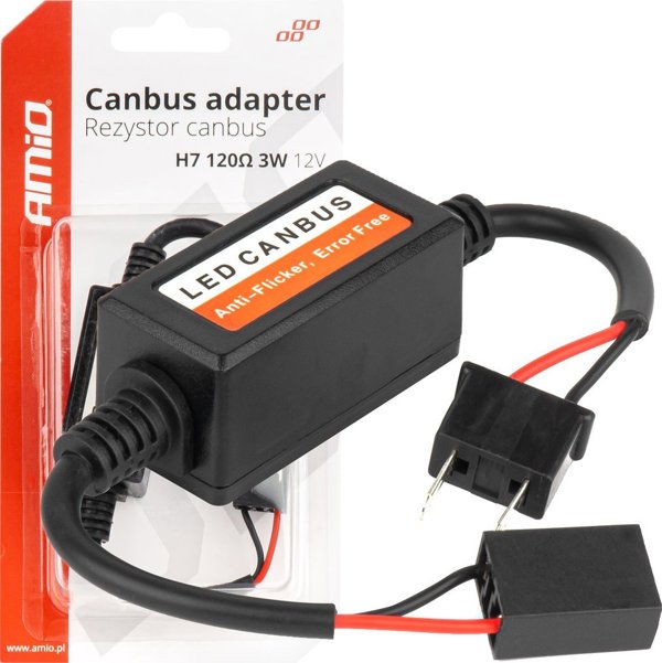 Αντιστάτης CANBUS για LED λαμπτήρες 3W 120Ω H7 AMIO-04088