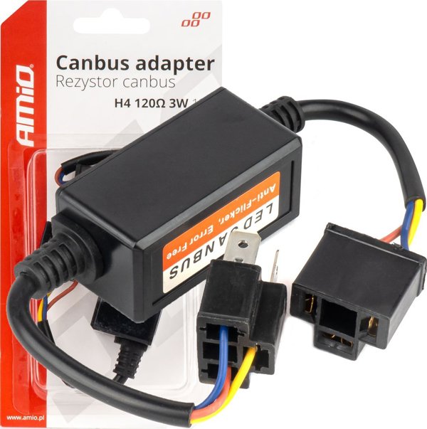 Αντιστάτης CANbus 3W 120Ω για λαμπτήρες LED H4 Amio-04127