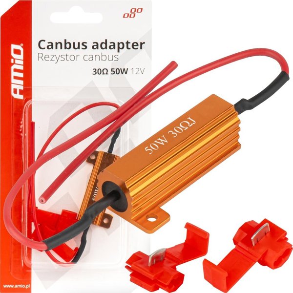 Αντιστάτης Canbus για LED λαμπτήρες 30-50W amio-04097