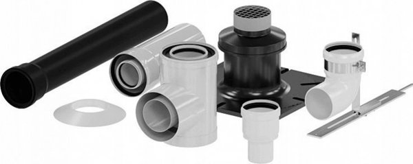 Ricom Σετ Σύνδεσης Λέβητα ZB-01 Για Καυσαέρια, 60/100mm, Μήκος 110cm