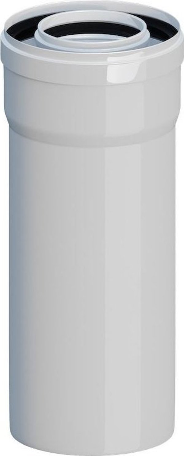 Ricom Σωλήνας Ευθειας Καυσαερίων PP-AL, DN80/125, L1000mm, Με Στεγανωτικό για Λέβητες Συμπύκνωσης