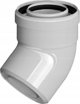 Ricom Ομόκεντρος Αγκώνας Καμινάδας PP-AL 45° DN60/100 για Λέβητες Συμπύκνωσης