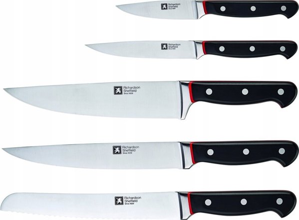 Richardson Sheffield VELOCITY - 5 pc knife block with sharpener - black