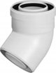 Ricom Γωνία 45° PP-PP DN80/125 με Στεγανοποίηση για Συστήματα Εξαερισμού