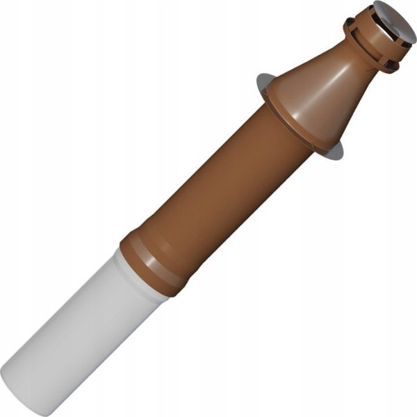 Ricom Ομόκεντρος Σωλήνας Καθέτου Εξόδου PP-AL, 80/125mm, 50cm, με Σφιγκτήρα, Κόκκινο