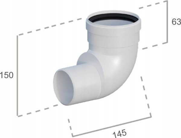 Ricom Συστολή PP 87ST Κόκκινο DN60/80 με Φλάντζα