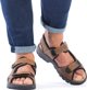 Rieker Άνετα Ανδρικά Σανδάλια με Ταινίες Velcro Καφέ Rieker 26156-25 Μέγεθος 43