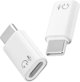 Riff USB-C (Type-C) uz 3.5mm Audio Ligzdas AUX Adapteris Balts (OEM)