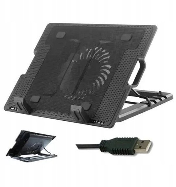 Riff RF-0092 2in1 portativais dzesetajs ar ideala lenka regulejamo stativu + USB vads (12"-17") 4752219010092