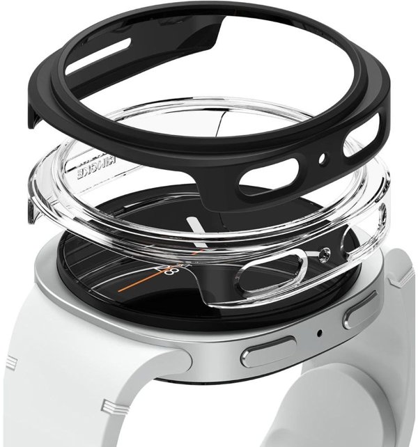 Ringke Slim Θήκη Προστασίας για Galaxy Watch 8 (44mm) - 2-Pack Διάφανο & Ματ Μαύρο