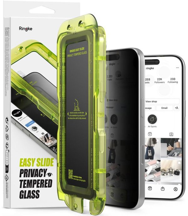 Ringke Szkło prywatyzujące Easy Slide 2-pack iPhone 18 Pro privacy (8800380463462)
