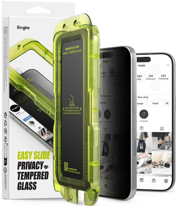 Ringke Szkło prywatyzujące Easy Slide 2-PACK IPHONE 18 PRO MAX PRIVACY (8800380462434)